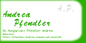 andrea pfendler business card